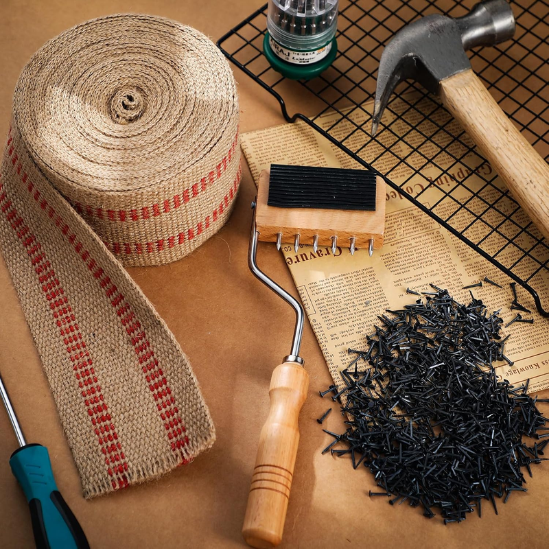 Lanties Upholstery Tool Set-3.5" Burlap Jute Webbing Tape 10 Yards, Webbing Stre Item image 6