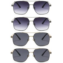 4PK Mens Womens Oversized Unisex Retro Aviator Sunglasses for Driving UV400 - £10.09 GBP