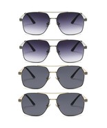 4PK Mens Womens Oversized Unisex Retro Aviator Sunglasses for Driving UV400 - £10.09 GBP