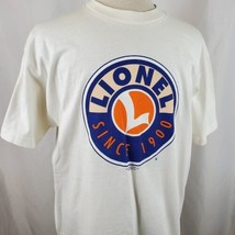 Vintage Lionel Trains Since 1900 T-Shirt XL Crew Neck White Crew Cotton Logo USA - £22.05 GBP