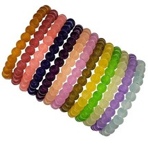 Jelly-Inspired Glass Bead Bracelet Combo Multicolour Set Of 12 Women &amp; Girls - £14.81 GBP