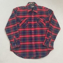 Vintage Flannel Button Long Sleeve Adult Large Acrylic Pockets Men&#39;s Mul... - £19.38 GBP