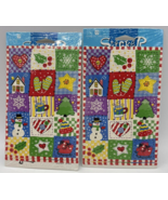 American Greetings Christmas Stickers Vintage 1980s 2 pack Scrapbooking - $24.30