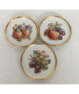 Bavaria golden crown ER 1886 lot of 3 orchard fruit coasters small plates  - $19.75
