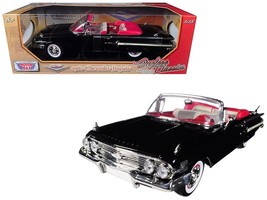 1960 Chevrolet Impala Convertible Black 1/18 Diecast Car Model by Motormax - $2,234.00 MXN
