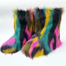 New Women Winter Faux Fur Furry Casual Ladies Snow Boots Plus Warm plus size 41  - £54.22 GBP