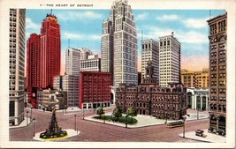 The Heart Of Detroit Michigan Postcard - $10.00