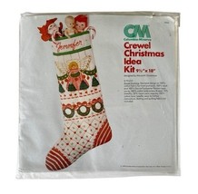 Columbia Minerva Christmas Stocking Crewel Stitchery Kit Sequins Angel 1... - $29.70