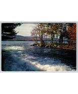 Postcard Belgrade Lakes Maine Scenic Shore Landscape White Water Fall Trees - £3.92 GBP