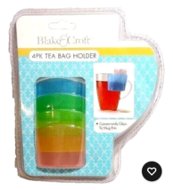 Tea Bag Holder 4-Pack Clips to Coffee Mug Teacup Rim Multicolor Plastic ... - $297.68 MXN