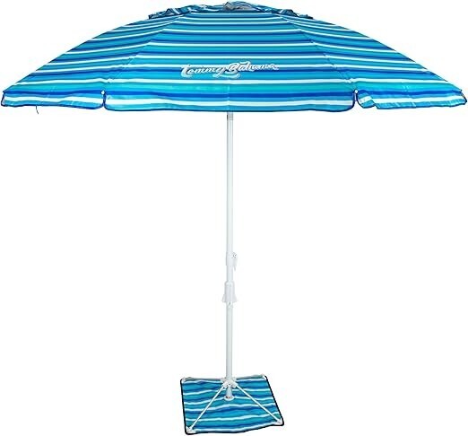 Tommy Bahama ANCHORX 7.5’ Beach Umbrella System, Blue Stripes - Lightweight Easy Item image 6