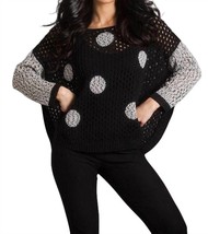 French Kyss crochet dot poncho in BlackFrost - size 2 - $58.41