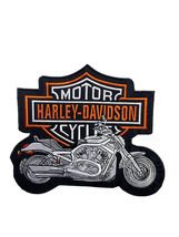 Harley Davidson Motorcycle patch 12&quot; embroidered patch Iron/Sew On - £23.59 GBP