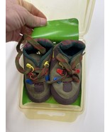 Vintage 80s 90s Colorful Dyna Kids Size 3 Crib Baby Shoes Tools Hammer S... - $381.00 MXN