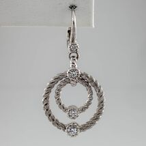 Judith Ripka Sterling Silver Double-Circle Drop Earring w/ CZ *SINGLE EA... - €142,56 EUR