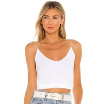 Free People Ribbed V-Neck Brami Tank in White Size XS/S NWT - £6.09 GBP