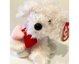 Loveypup the White Valentine Dog Ty Beanie Baby MWMT Collectible Retired - £15.77 GBP