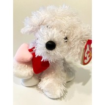 Loveypup the White Valentine Dog Ty Beanie Baby MWMT Collectible Retired - £15.99 GBP