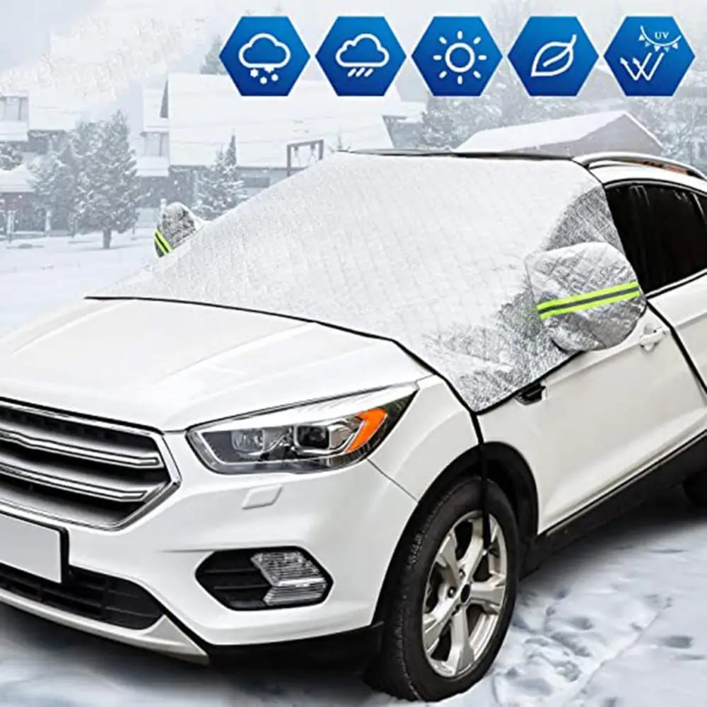 Winter Car Front Windshield Sunlight Frost Snow Dust Protector Windproof Cover - £21.69 GBP