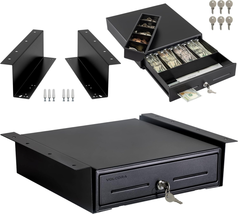 13&quot; Electronic Cash Register Drawer with under Counter Mounting Metal Br... - £102.13 GBP