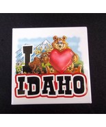 I Heart Idaho 2&quot; square ceramic Memo Magnet Bear Moose NEW - $3.95