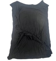 BCBG Maxazria Tie Back  Black Short Sleeve Pullover T-Shirt Size Small - £7.78 GBP