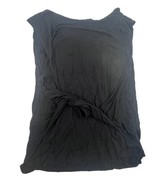 BCBG Maxazria Tie Back  Black Short Sleeve Pullover T-Shirt Size Small - $9.89