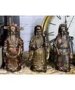 Feng Shui Fu Lu Shou Gods 3 Stars Deity Prosperity And Longevity Figurin... - $711.65 MXN