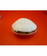 D&#39;ARTE AGOSTINELLI WHITE SHELL CLAM TRINKET BOX GOLD RIM 1 1/2 X 2 3/4&quot; - €46,72 EUR