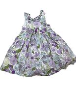 Janie and Jack "Adorable Garden" Purple &amp; Blue Floral Full Dress Sz 2T - $62.40