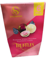 Sherwood Premium White Chocolate Strawberry Cream Truffles3oz - 6 Total Pc - £6.88 GBP