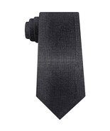 KENNETH COLE REACTION Black Gray Milky Way Solid Silk Slim Tie - $19.99