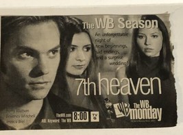 7th Heaven Tv Guide Print Ad Jessica Biel Barry Watson TPA10 - £4.67 GBP