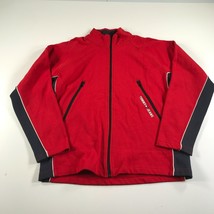 Vintage Tommy Hilfiger Jeans Jacket Mens Large Red Full Zip Lightweight ... - $23.36