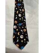 SILK TIE ANATOMICAL CHART STARS MOON PLANETS COMET SPACE ASTRONOMY NASA ... - $487.91 MXN