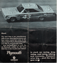 1967 plymouth Petty sets his own place stock car racing 2a - £30.35 GBP