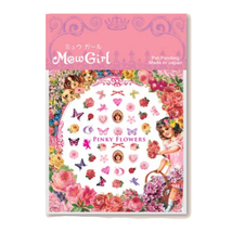 MewGirl Lovely Sweet Nail Pinky Flowers Stickers - £15.63 GBP