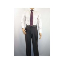 Men's Pants G.Manzoni None Wrinkle Wool Super 120's #056 Gray Made in Italy image 2