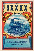 9XXXX Steam Train Broom Label - $19.97