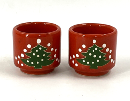 Set Of 2 Waechtersbach Germany Holiday Christmas Tree Candlestick Taper Holder - £17.25 GBP