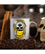 Good Morning Happy Skull Coffee Mug - Humorous Birthday, Office, Gift 15oz Mug - $21.98