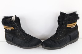 Vtg 90s Streetwear Womens EU 39 US 8 Fur Suede Leather Winter Moccasin B... - £76.32 GBP