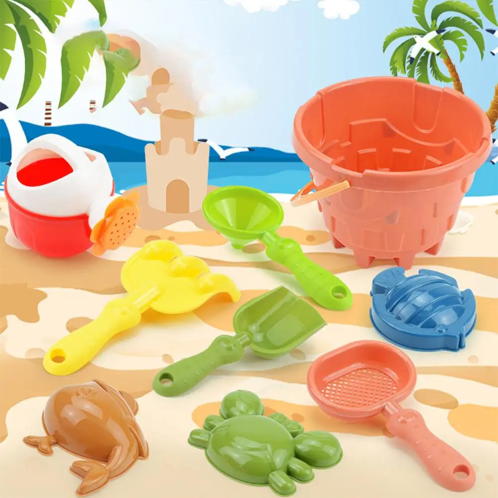9 Pcs Beach Sand Toy Set Outdoor Summer Game Children Gift For Kids Toddlers - £9.76 GBP