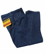 Rustler Men&#39;s Jeans 44x30 Regular Fit Straight Leg Blue Heavyweight Deni... - $344.12 MXN
