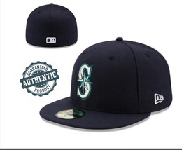 MLB Seattle Mariners 59FIFTY 5950 Men&#39;s Size 7 Fitted New Era Hat Cap - £24.18 GBP