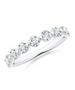 Angara Natural Diamond Semi Eternity Wedding Ring in 14K Solid Gold (3MM) - $2,924.10