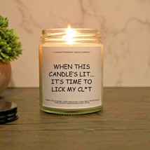 When This Candle&#39;s Lit, It&#39;s Time To Lick My Cl*t Candle | Funny Boyfriend - £19.65 GBP