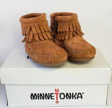 Minnetonka Double Fringe Bootie (Infant/Toddler) - Size: 3, - £16.01 GBP