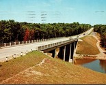 James Bridge Lake Houghton Michigan MI Chrome Postcard L2 - $3.91
