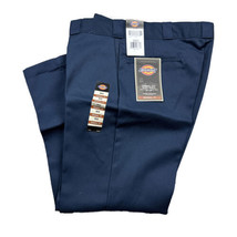 Vtg 90s NOS Dickies Work Pants Chinos Plain Front Twill 36x28 Navy Blue 874 - £31.14 GBP
